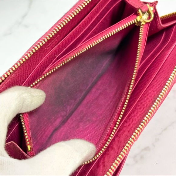 Prada Saffiano Zip Around Wallet - Picture 12 of 16